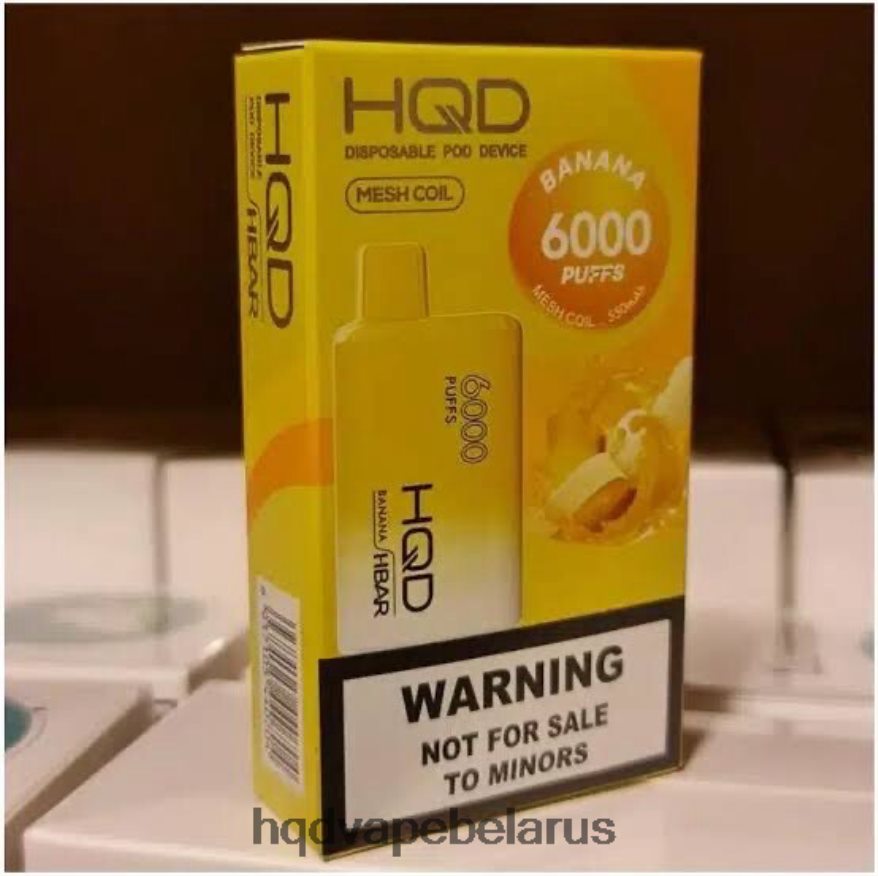 HQD HBAR 6000 затяжек 602NDF47 банан HQD минск
